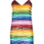 Ashish sequinned rainbow dress