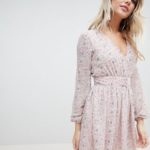 Missguided floral chiffon dress, 45, asos.com