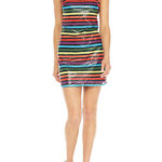 Wayf rainbow sequin mini dress, 89, belk.com