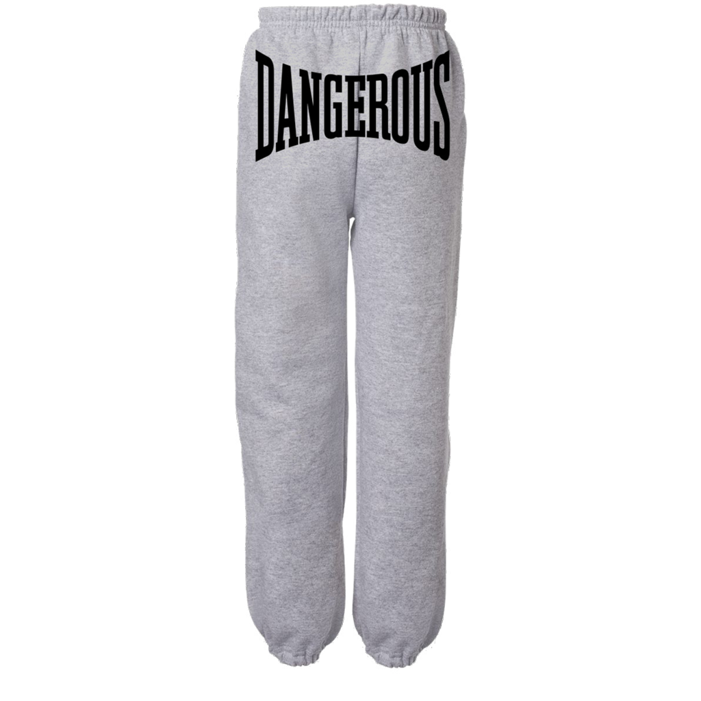 Ariana Grande Celebrity Tour Merch Dangerous Grey Sweatpants