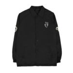 The Weeknd celebrity tour merch XO heart logo coach jacket