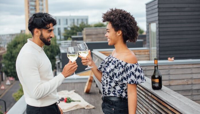 Enjoying Wine on a First Date