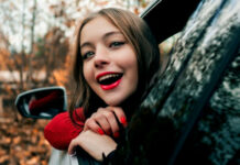 Woman Trying to Eliminate Car Odors