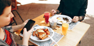 Couple Eating Out While Woman Takes Semaglutide