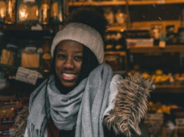 Woman Wearing Parka