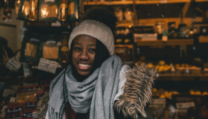 Woman Wearing Parka