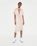 Knotted dress with button, $19, zara.com